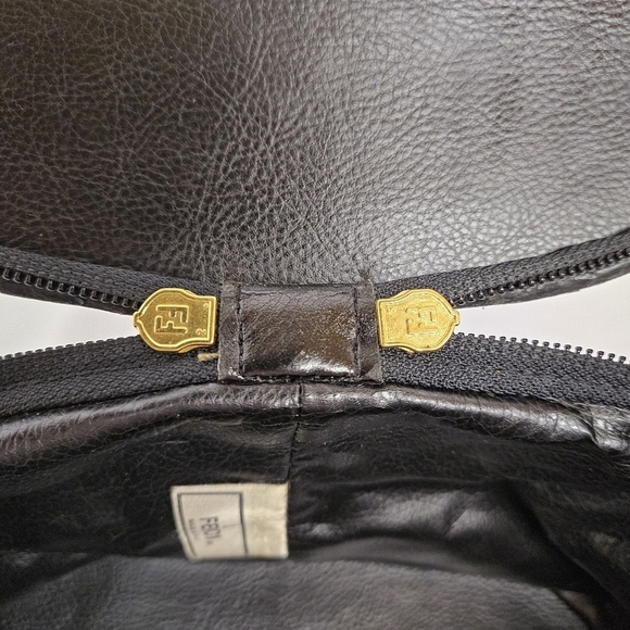 Fendi Vintage FF Vanity Bag in Pequin Stripe with Gold Hardware - Picture 10 of 13